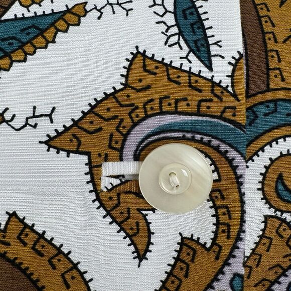 Etro Women's Paisley 3/4 Sleeve Jacket US Small Italian 40 Cotton Linen Designer - Picture 6 of 16